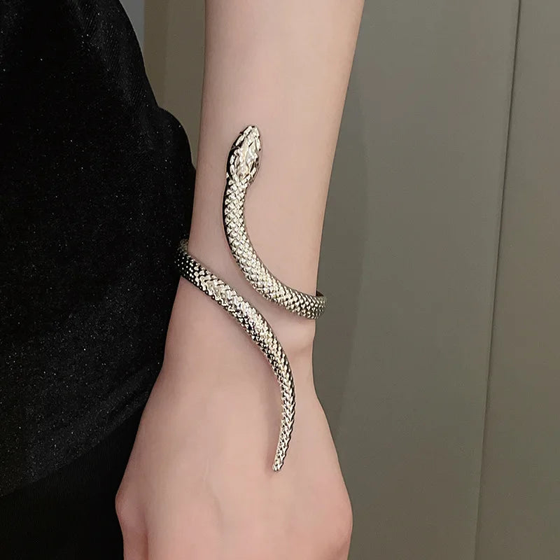 Luxury Snake Wrap Bracelet – Adjustable Gold Serpent Bracelet