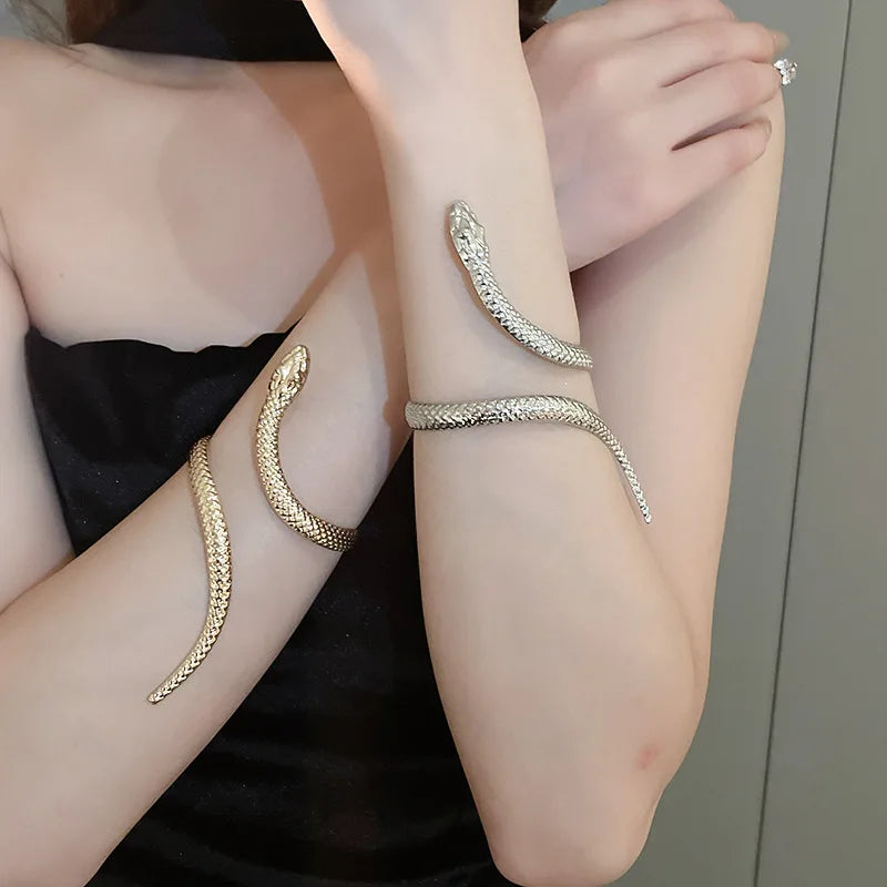 Luxury Snake Wrap Bracelet – Adjustable Gold Serpent Bracelet