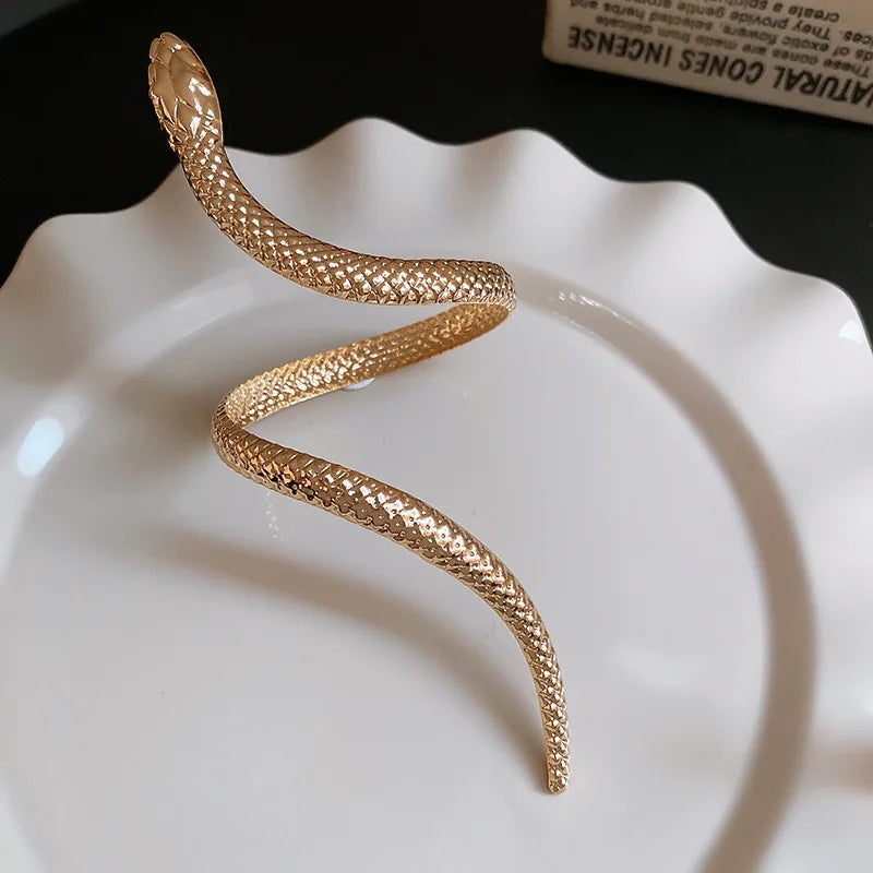 Luxury Snake Wrap Bracelet – Adjustable Gold Serpent Bracelet